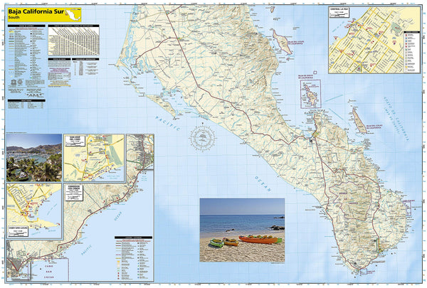 Baja South: Baja California Sur [Mexico] (National Geographic Adventure Map, 3104) - Wide World Maps & MORE!