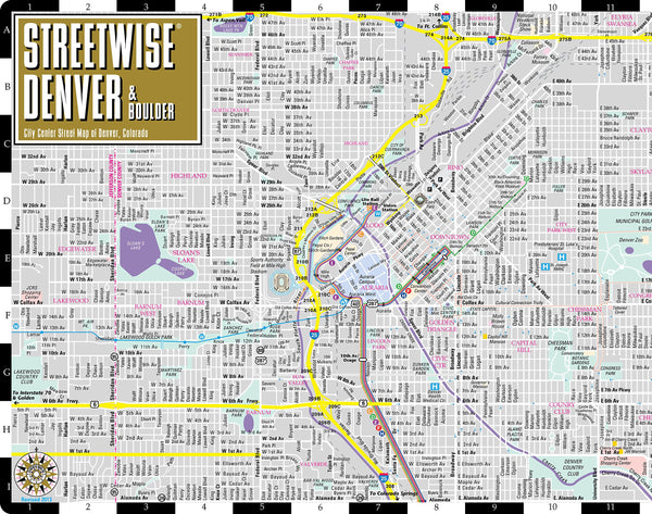 Streetwise Denver Map - Laminated City Center Street Map of Denver, Colorado - Folding pocket size travel map with light rail map, trolley, Boulder inset - Wide World Maps & MORE! - Book - Wide World Maps & MORE! - Wide World Maps & MORE!