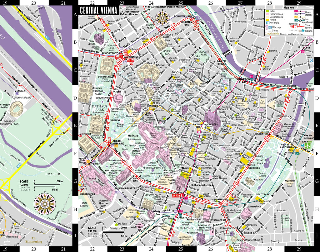 Streetwise Vienna City Center Street Map Streetwise Maps | Wide World ...