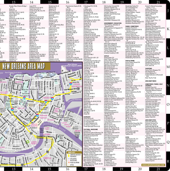 Streetwise New Orleans Map - Laminated City Center Street Map of New Orleans, Louisiana - Wide World Maps & MORE! - Book - StreetWise - Wide World Maps & MORE!