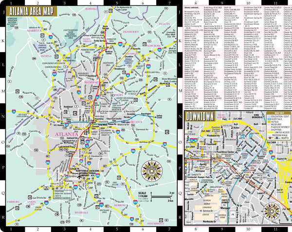 Streetwise Atlanta Map - Laminated City Center Street Map of Atlanta, Georgia - Wide World Maps & MORE! - Book - Wide World Maps & MORE! - Wide World Maps & MORE!