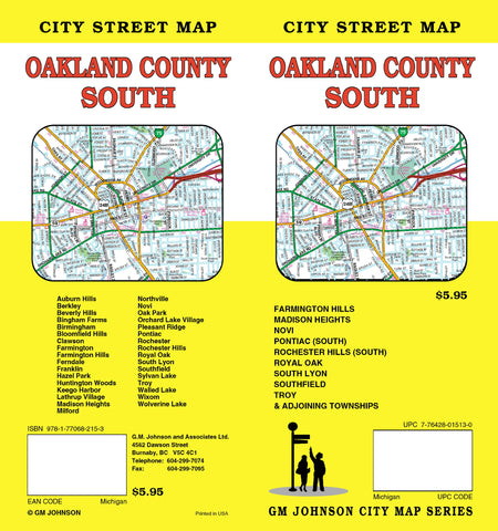 South Oakland County, MI - Wide World Maps & MORE! - Book - Wide World Maps & MORE! - Wide World Maps & MORE!