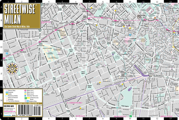 Streetwise Milan Map - Laminated City Center Street Map of Milan, Italy - Folding pocket size travel map with metro map - Wide World Maps & MORE! - Book - Brand: Streetwise Maps - Wide World Maps & MORE!