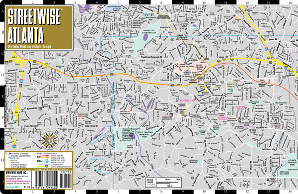 Streetwise Atlanta Map - Laminated City Center Street Map of Atlanta, Georgia - Wide World Maps & MORE! - Book - Wide World Maps & MORE! - Wide World Maps & MORE!