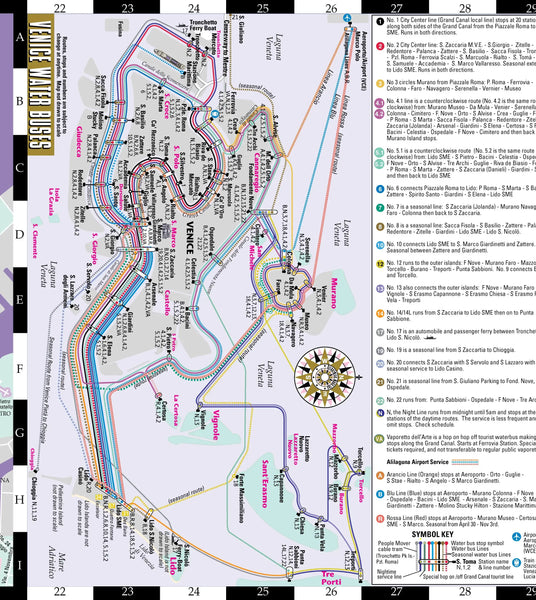 2015 Streetwise Venice Map - Laminated City Center Street Map of Venice, Italy [Archival Copy] - Wide World Maps & MORE!