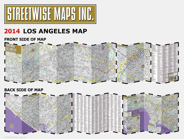 2014 Streetwise Los Angeles Map - Laminated City Center Street Map of Los Angeles, California [Collectible - Like New] - Wide World Maps & MORE!