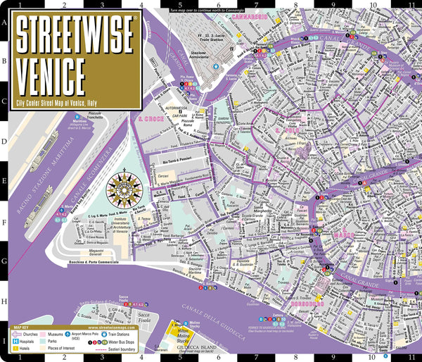 2015 Streetwise Venice Map - Laminated City Center Street Map of Venice, Italy [Archival Copy] - Wide World Maps & MORE!