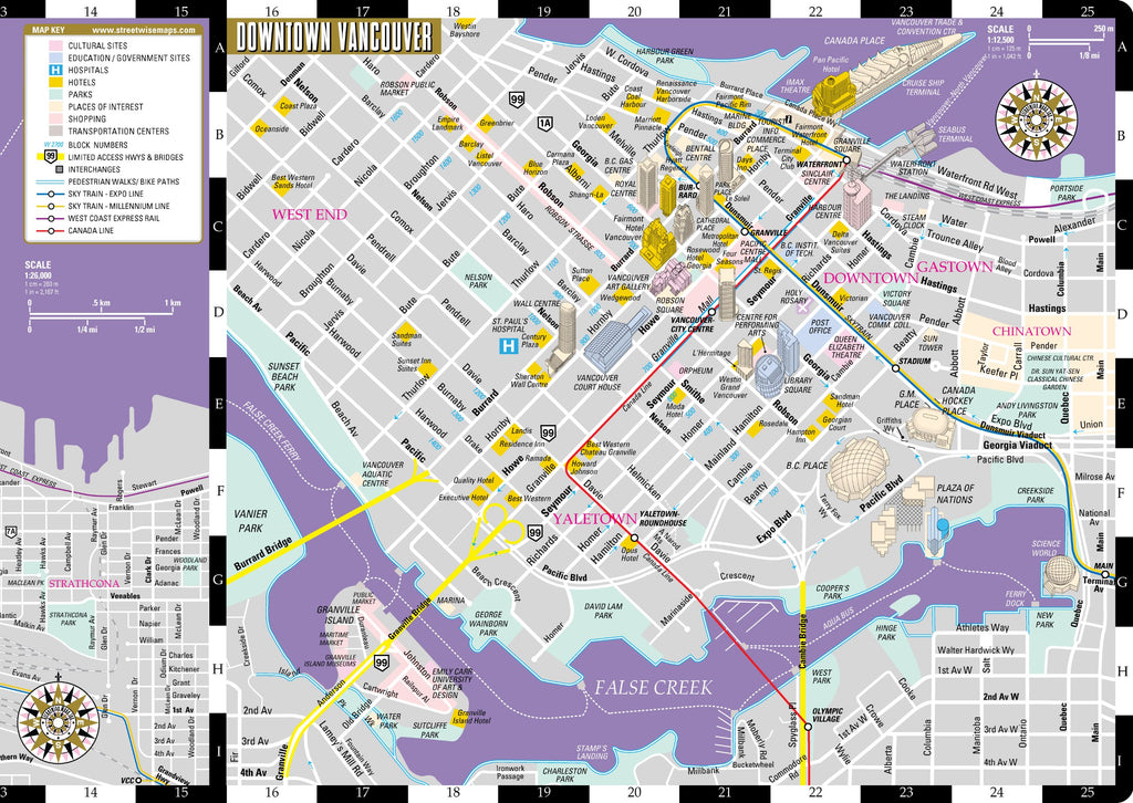 Streetwise Vancouver Map Laminated City Center Street Map Of   A1rcwNaIXrL 1024x1024 