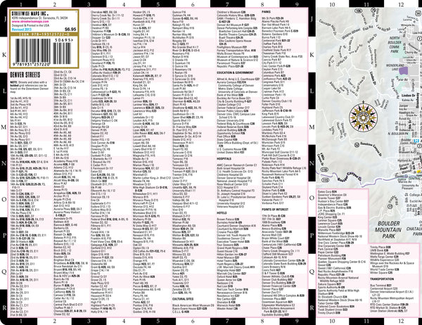 Streetwise Denver Map - Laminated City Center Street Map of Denver, Colorado - Folding pocket size travel map with light rail map, trolley, Boulder inset - Wide World Maps & MORE! - Book - Wide World Maps & MORE! - Wide World Maps & MORE!