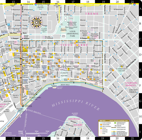 Streetwise New Orleans Map - Laminated City Center Street Map of New Orleans, Louisiana - Wide World Maps & MORE! - Book - StreetWise - Wide World Maps & MORE!