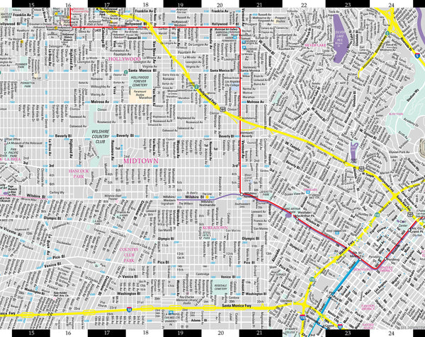 2014 Streetwise Los Angeles Map - Laminated City Center Street Map of Los Angeles, California [Archival Copy] - Wide World Maps & MORE!