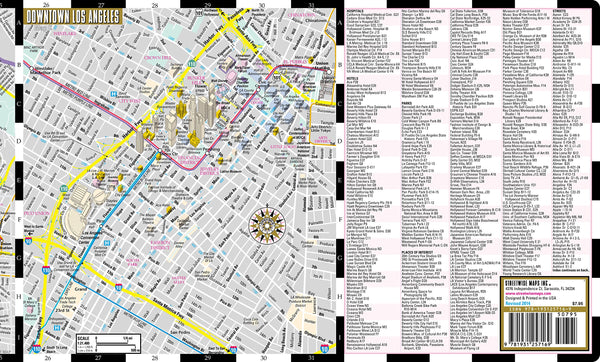 2014 Streetwise Los Angeles Map - Laminated City Center Street Map of Los Angeles, California [Collectible - Like New] - Wide World Maps & MORE!