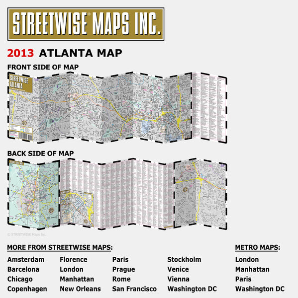 Streetwise Atlanta Map - Laminated City Center Street Map of Atlanta, Georgia - Wide World Maps & MORE! - Book - Wide World Maps & MORE! - Wide World Maps & MORE!