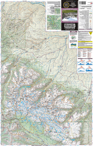 Absaroka Beartooth Wilderness Topographic Recreation Map - Wide World Maps & MORE!