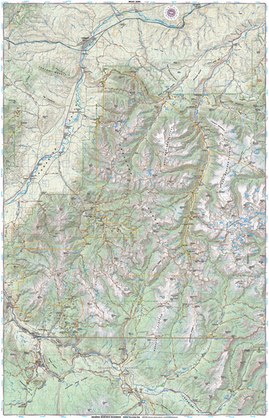 Absaroka Beartooth Wilderness Topographic Recreation Map - Wide World Maps & MORE!