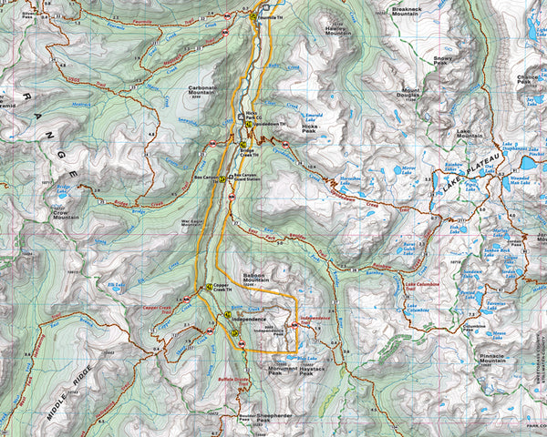 Absaroka Beartooth Wilderness Topographic Recreation Map - Wide World Maps & MORE!