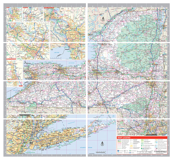 Rand McNally Easy To Fold: New York State Laminated Map Rand McNally - Wide World Maps & MORE!