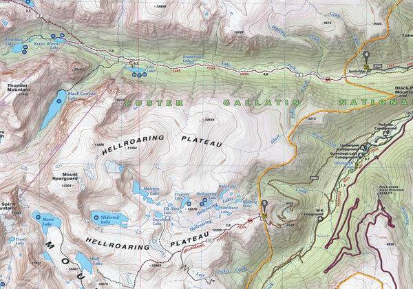 Beartooth Mountains, Montana & Wyoming - Wide World Maps & MORE! - Map - Beartooth Publishing - Wide World Maps & MORE!