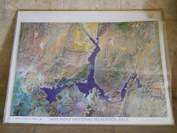 Satellite Image Map of Lake Mead National Recreation Area - Wide World Maps & MORE! - Map - Southwest Satellite Imaging - Wide World Maps & MORE!