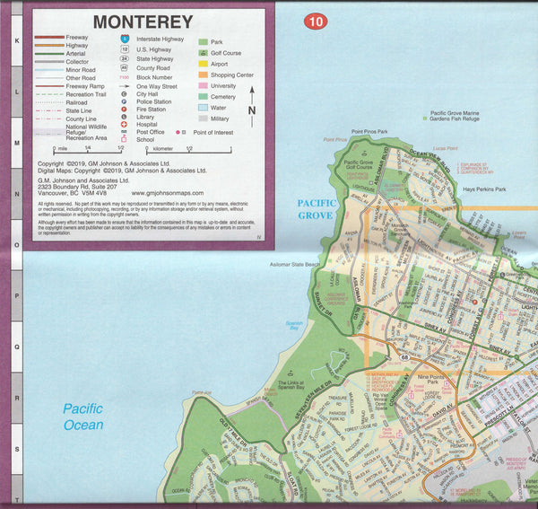 Monterey / Carmel / Salinas, California Street Map - Wide World Maps & MORE!