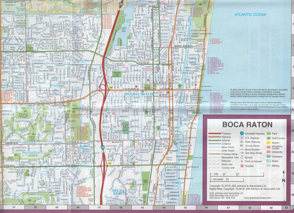 City Street Map Boca Raton / Boyton Beach / Deerfield Beach / Delray Beach - Wide World Maps & MORE!