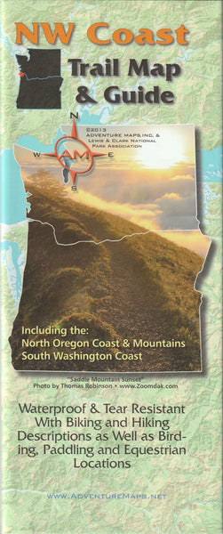 NW Coast Trail Map & Guide, Oregon and Washington - Wide World Maps & MORE!