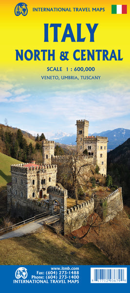 Italy North & Central 1:600 000 (Veneto, Umbria, Tuscany) - Wide World Maps & MORE!