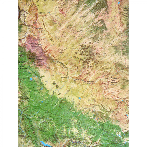 Raised Relief Satellite Photo Map of Arizona (Unframed) - Wide World Maps & MORE! - Map - Hubbard Scientific - Wide World Maps & MORE!