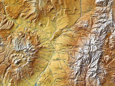 New Mexico Topographic Wall Map by Raven Maps, Dry Erase Laminated Print - Wide World Maps & MORE! - Map - Raven Maps & Images - Wide World Maps & MORE!