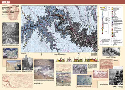 Geologic Map of the Grand Canyon 60' × 30' Quadrangle, Coconino and Mohave Counties, Northwestern Arizona, Gloss Laminated [Map] [Jan 01, 2000] George H. Billingsley - Wide World Maps & MORE! - Map - Wide World Maps & MORE! - Wide World Maps & MORE!