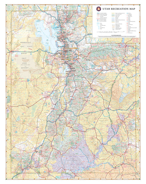 Utah Recreation Map - Wide World Maps & MORE! - Map - Benchmark Maps - Wide World Maps & MORE!