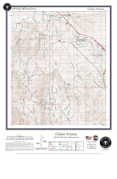 Cleator, Arizona / Off-Road Series - Wide World Maps & MORE!