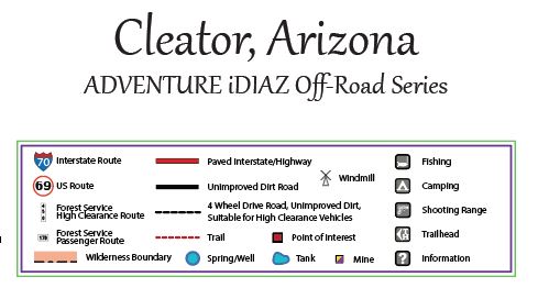 Cleator, Arizona / Off-Road Series - Wide World Maps & MORE!