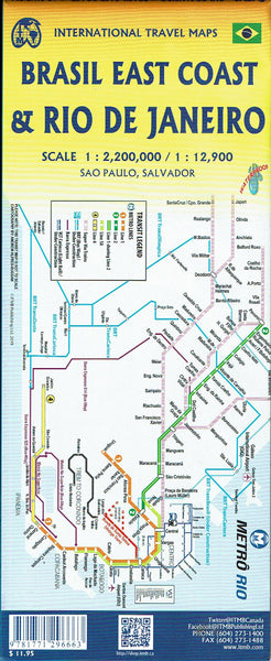 Rio de Janeiro / Brasil East Coast (1:12,900/1:2.2M) Waterproof - Wide World Maps & MORE! - Map - ITMB Publishing, Ltd. - Wide World Maps & MORE!