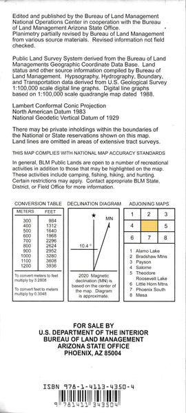 Phoenix North Surface Management Status 1:100,000-Scale Topographic Map - Wide World Maps & MORE!