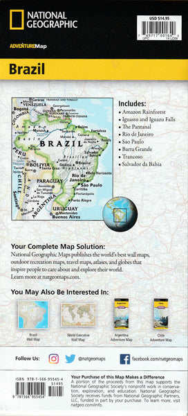 Brazil (National Geographic Adventure Map, 3401) - Wide World Maps & MORE!