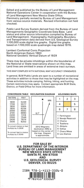 Chaco Canyon Surface Management Status 1:100,000-Scale Topographic Map (New Mexico) - Wide World Maps & MORE!