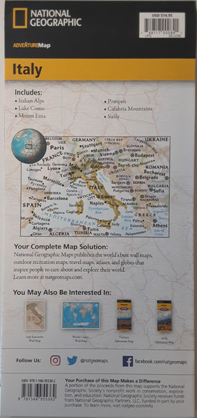 Italy (National Geographic Adventure Map, 3304) - Wide World Maps & MORE!