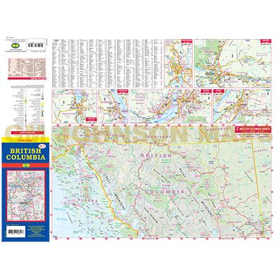 British Columbia, Canada Road Map - Wide World Maps & MORE! - Map - GM Johnson - Wide World Maps & MORE!