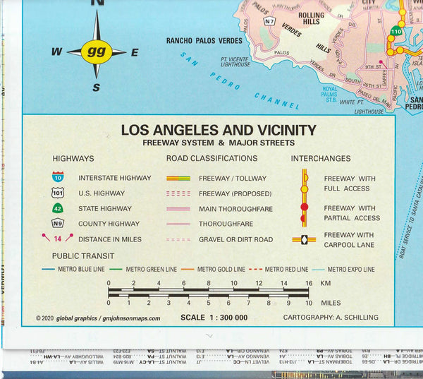 Detailed Street Map of Los Angeles and Hollywood, GPS Compatible (City in Your Pocket) - Wide World Maps & MORE!