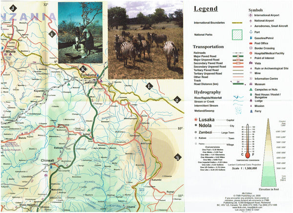 Zambia 1:1,500,000 Travel Map (International Travel Maps) - Wide World Maps & MORE! - Map - ITMB Publishing, Ltd. - Wide World Maps & MORE!