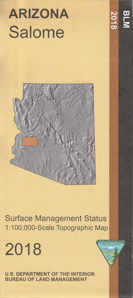 Salome Surface Management Status 1100000 Scale Topographic Map Arizona Wide World Maps And More 8479
