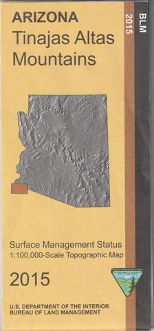 Tinajas Altas Mountains Surface Management Status 1:100,000-Scale Topographic Map - Wide World Maps & MORE!