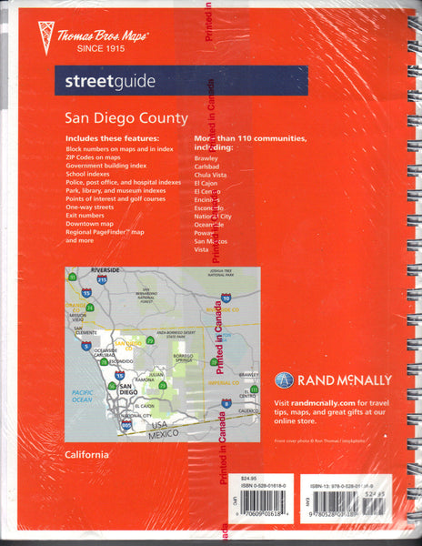 San Diego County Thomas Brothers Guide (Rand McNally Street Guide) - Wide World Maps & MORE! - Map - Rand McNally & Company - Wide World Maps & MORE!