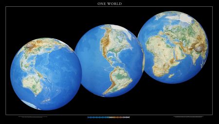 One World Wall Poster- Dry Erase Laminated - Wide World Maps & MORE! - Map - Raven Maps & Images - Wide World Maps & MORE!