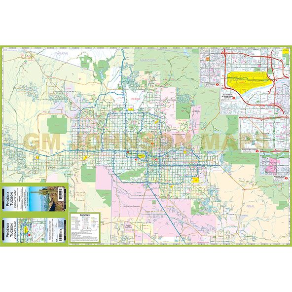 Phoenix / Tucson Vicinity Map - Wide World Maps & MORE!