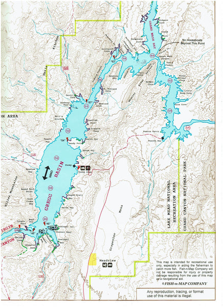 Explore Lake Mead - Wide World Maps & MORE! - Map - Fish-N-Map - Wide World Maps & MORE!