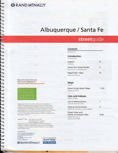 Albuquerque & Santa Fe Street Guide: Including Las Vegas, Los Alamos, and Taos (Collectible - Like New) - Wide World Maps & MORE!