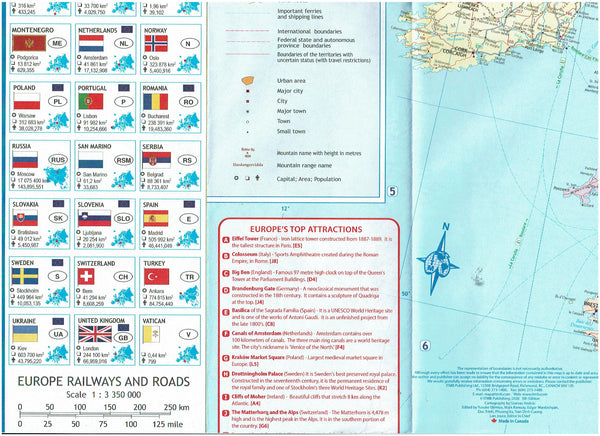 Europe Railway & Road - Wide World Maps & MORE! - Map - ITMB Publishing, Ltd. - Wide World Maps & MORE!