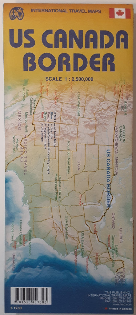 US Canada Border 1:2,500,000 | Wide World Maps & MORE!